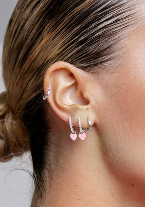 Addict To Candy Hoop Earrings Silver