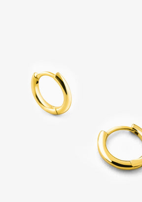 Thin Hoop Earrings Gold