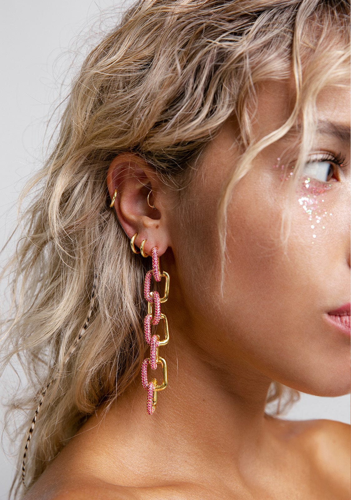 Thin Hoop Earrings Gold