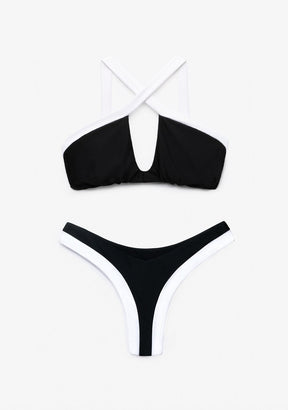 Bikini Fiona Top + Gina Bottom Black & White