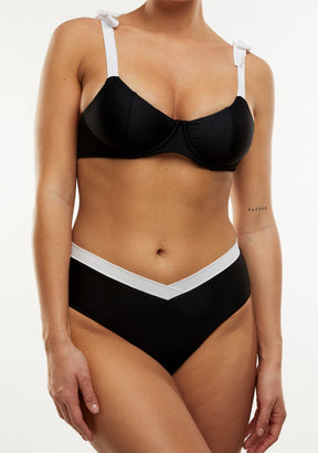 Bikini Zenda Top + Kala Bottom Black & White