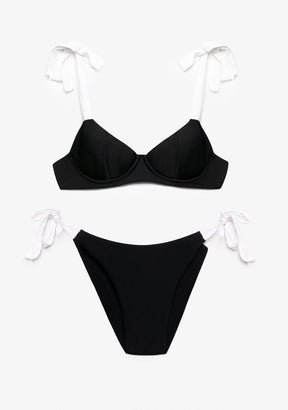 Bikini Zenda Top + Riva Bottom Black & White