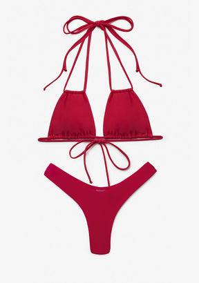 Bikini Akira Top + Gina Bottom Cardinal Red