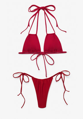 Bikini Akira Top + Kame Bottom Cardinal Red