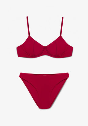 Bikini Ena Top + Gala Bottom Cardinal Red