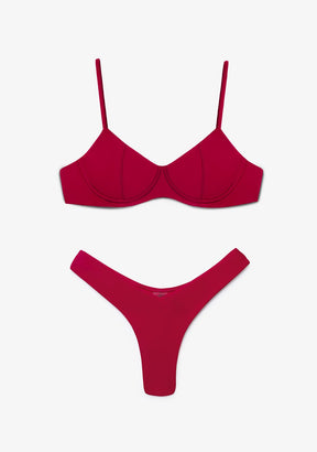 Bikini Ena Top + Gina Bottom Cardinal Red