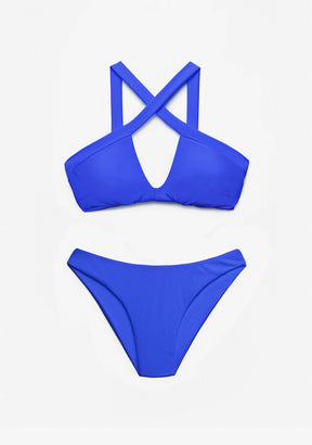 Bikini Top Fiona + Braquita Gala Azul índigo