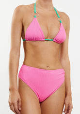 Bikini Top Lira + Braguita Bella Rosa y Verde