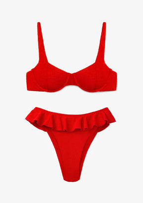Bikini Saya Top + Jolly Bottom Rustic Red