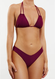 Bikini Akira Top + Gina Bottom Wine