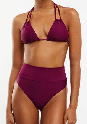 Bikini Akira Top + Manami Classic Bottom Wine