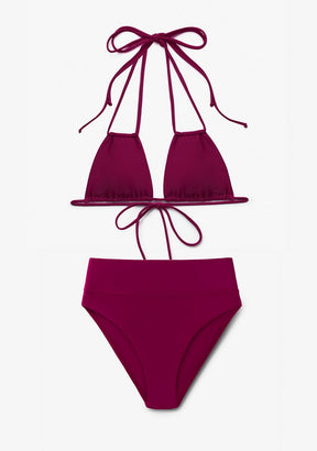 Bikini Akira Top + Manami Classic Bottom Wine