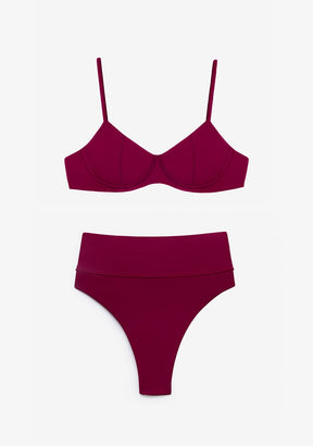 Bikini Ena Top + Manami Bottom Wine