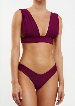 Bikini Hanan Top + Gina Bottom Wine