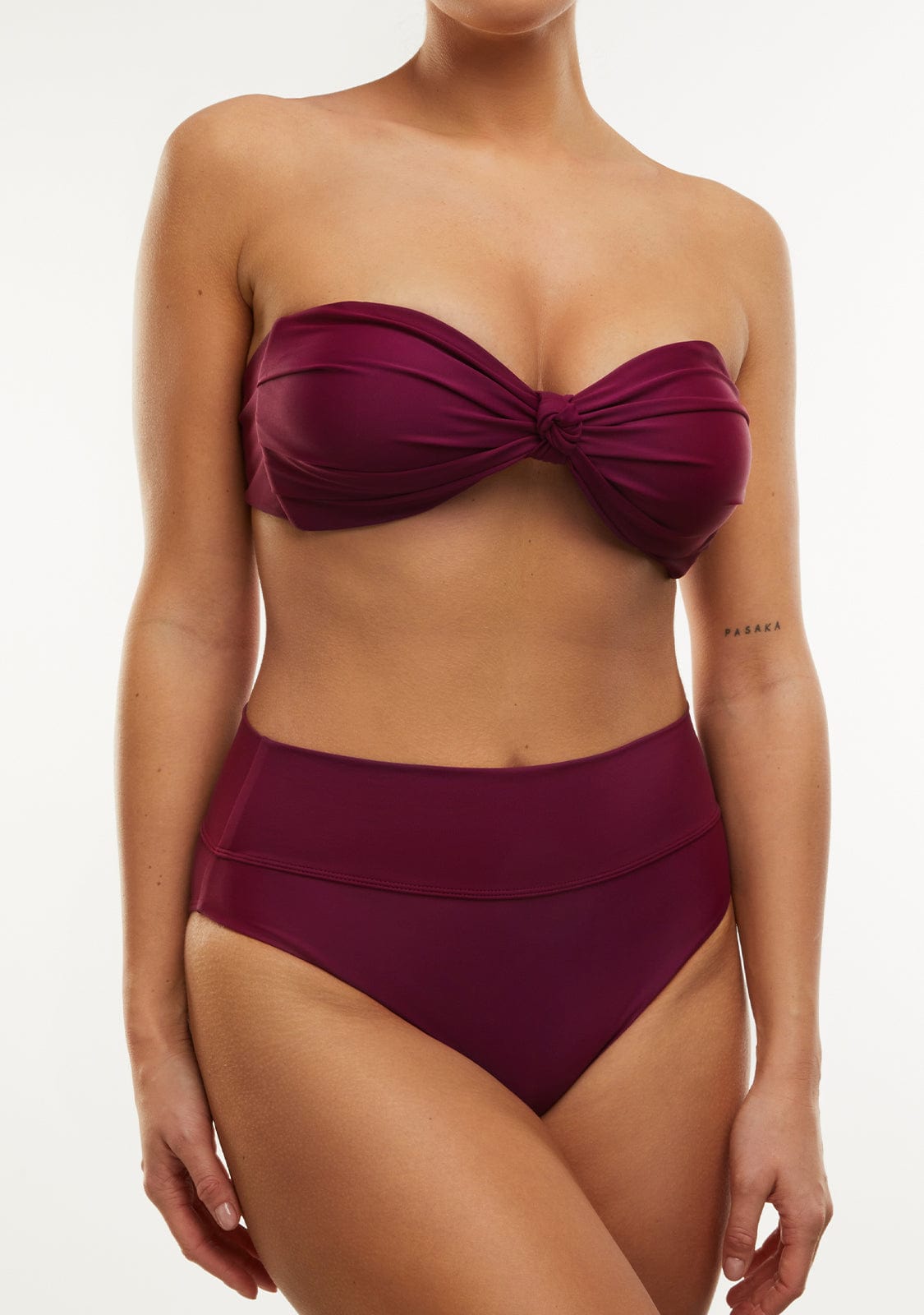 Bikini Pamela Top + Manami Classic Bottom Wine