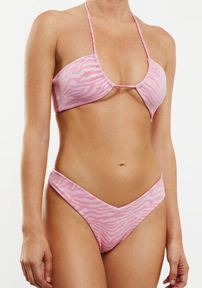 Bikini Isama Top + Gina Bottom Zebra Pinky