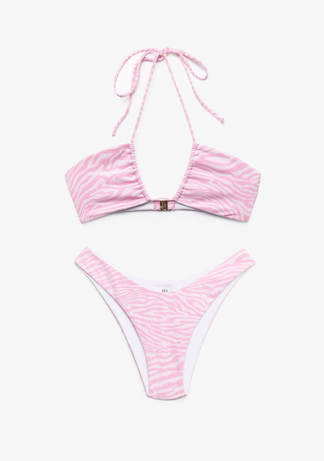 Bikini Isama Top + Seina Bottom Zebra Pinky