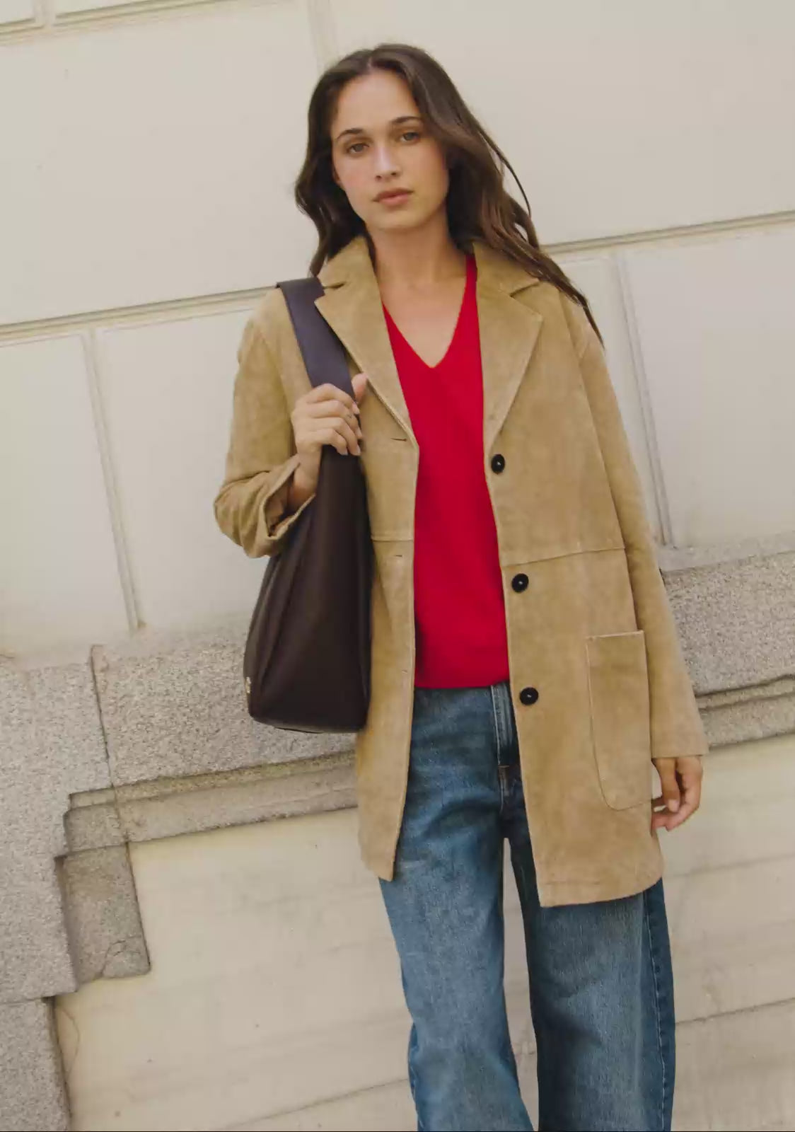 Load video: HOBO BAG BROWN KALK