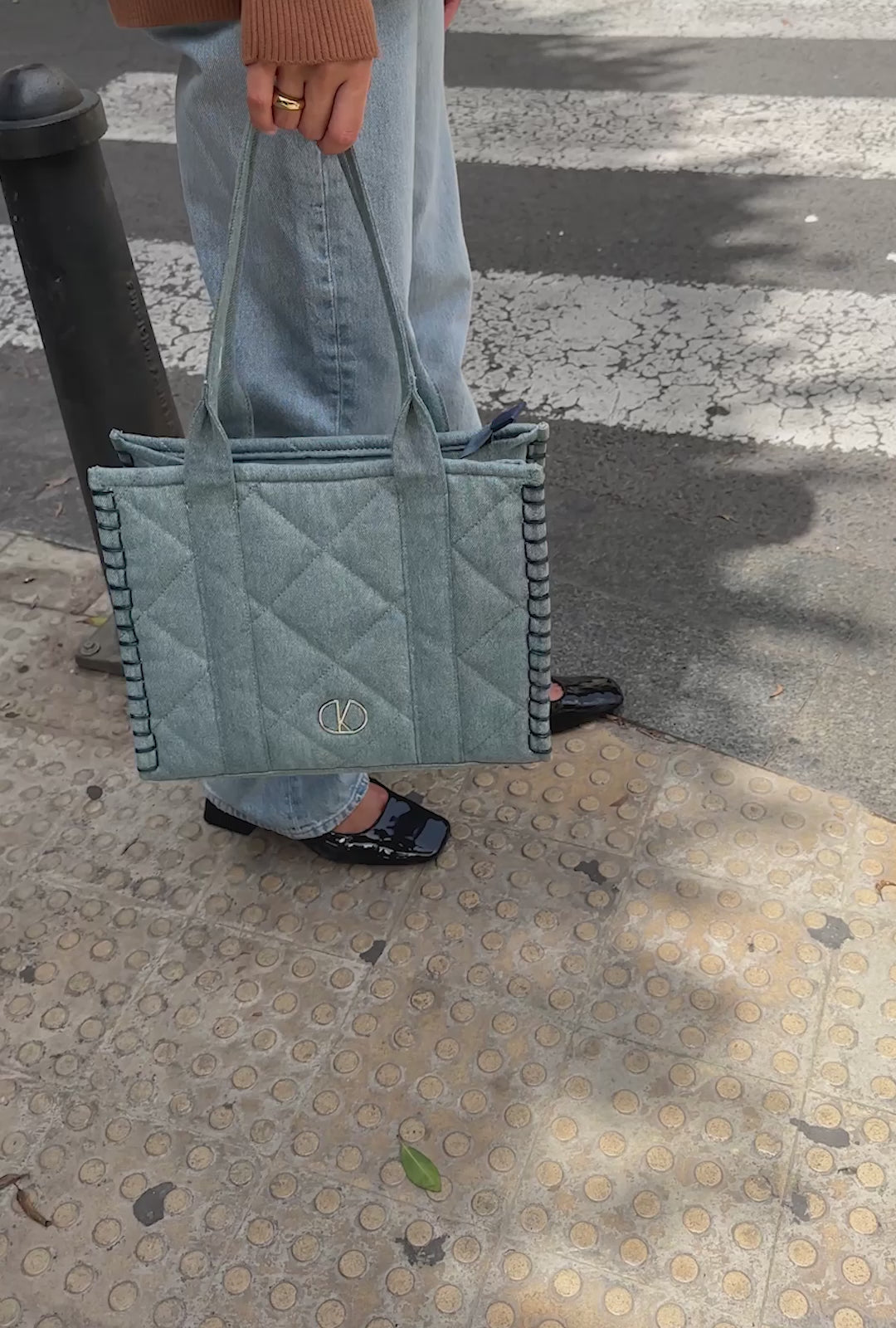 Charger la vidéo : Sac à provisions Denim Kalk