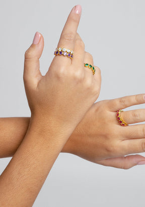 Jade-Rubin-Ring Gold
