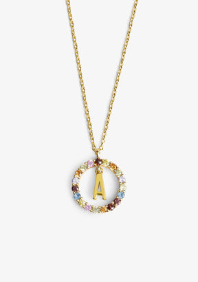 Necklace Iniziale Letter A Gold