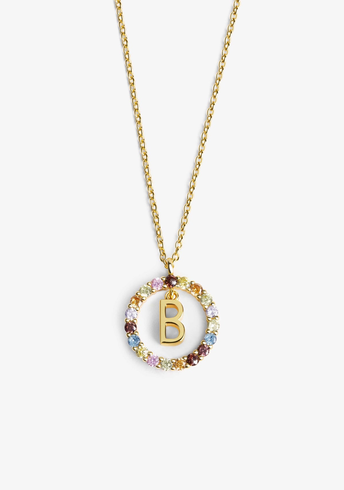 Necklace Iniziale Letter B Gold