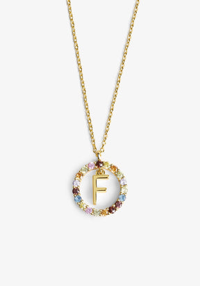 Necklace Iniziale Letter F Gold