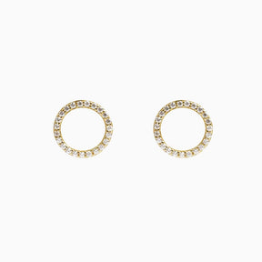 Stylish Zirconia Gold Earrings