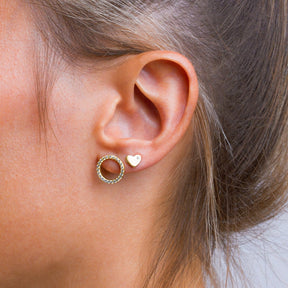 Stylish Zirconia Gold Earrings