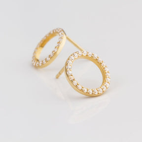 Ohrringe Stilvoll Zirkonia Gold