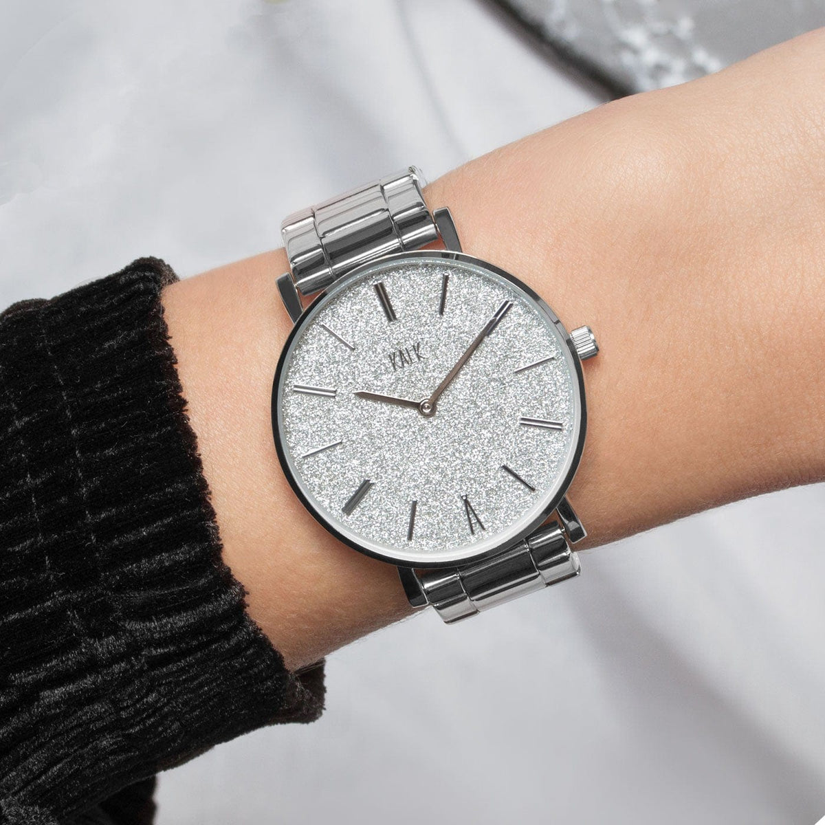 Classy Silver / Glitter Watch