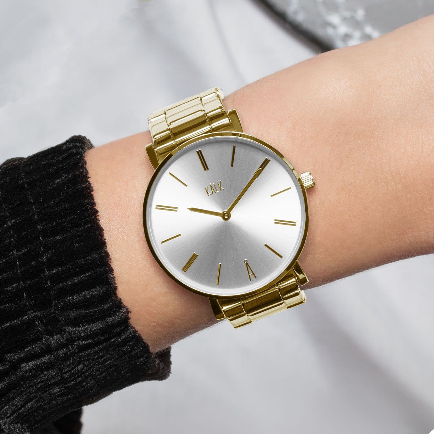 Classy Gold White Watch
