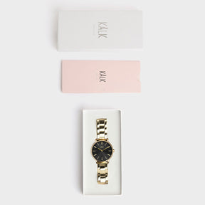 Classy Gold / Schwarz Uhr