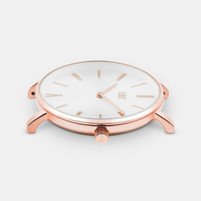 Stilvolle Rose Gold / Weiß Uhr