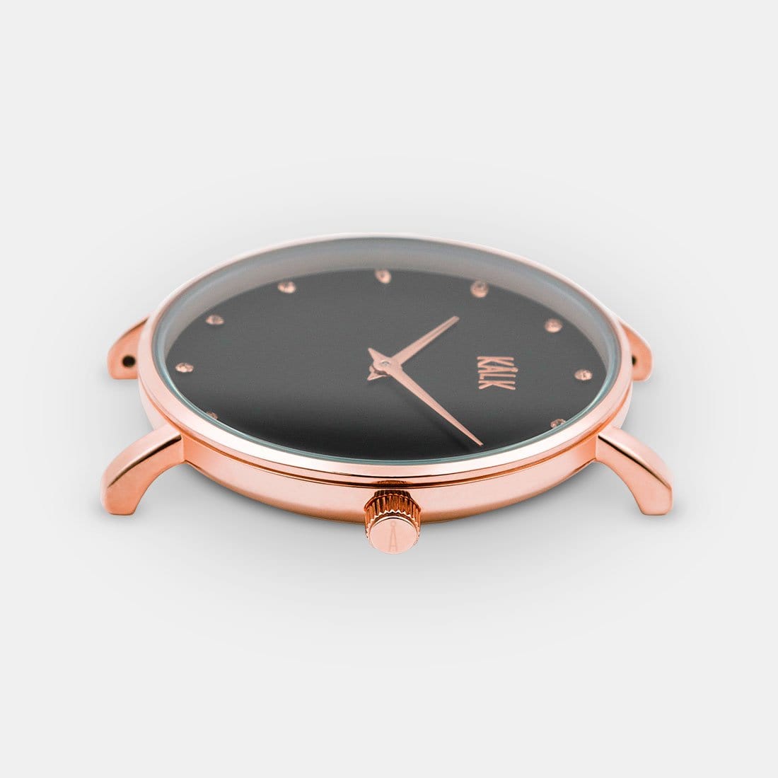 Verträumte Rose Gold / Schwarz Uhr