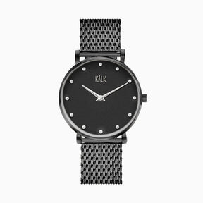 Verträumte schwarze Uhr