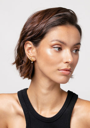 Butterfly Hoop Piercing Gold