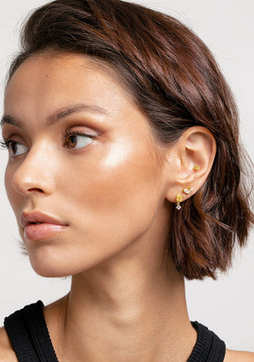Butterfly Hoop Piercing Gold