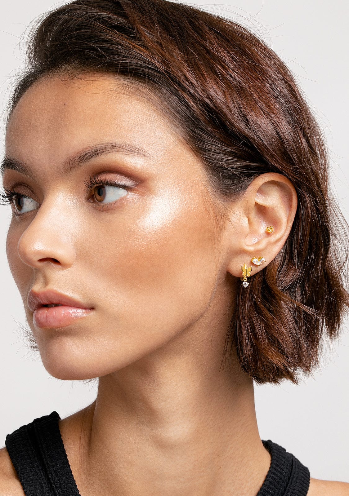 Ear Piercing Cluster Gold
