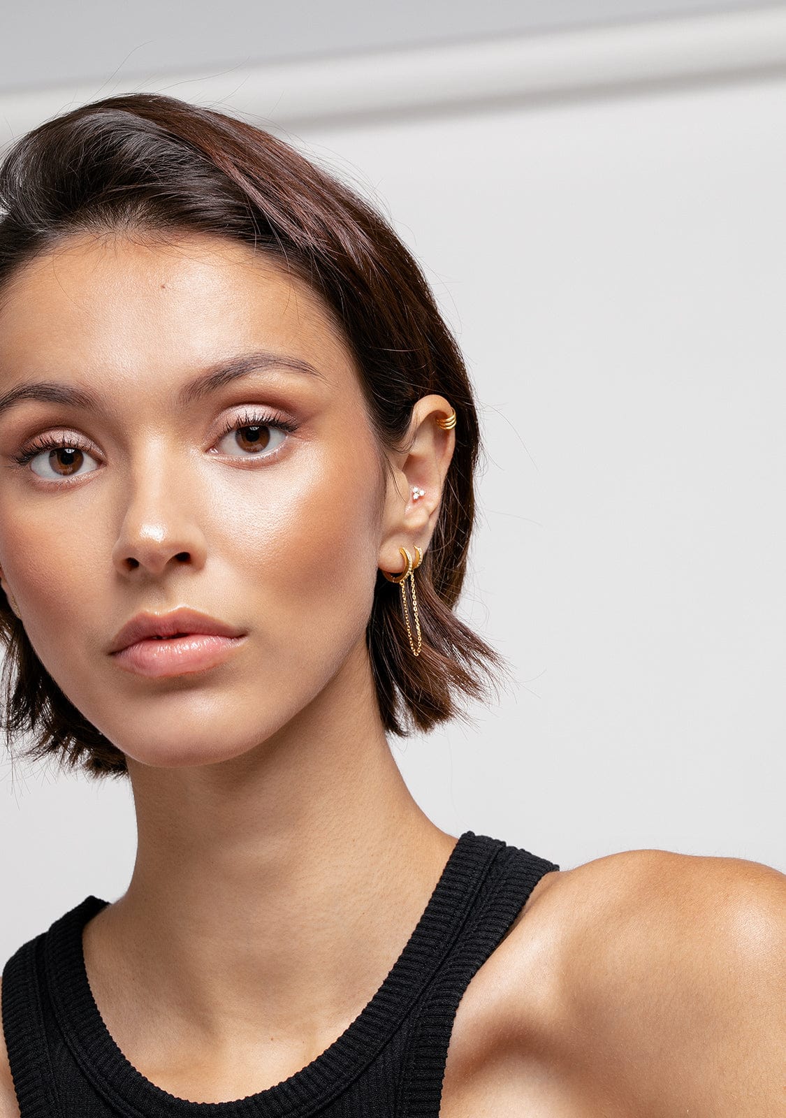 Piercing Cierre Plano Baño Oro 18K Hera
