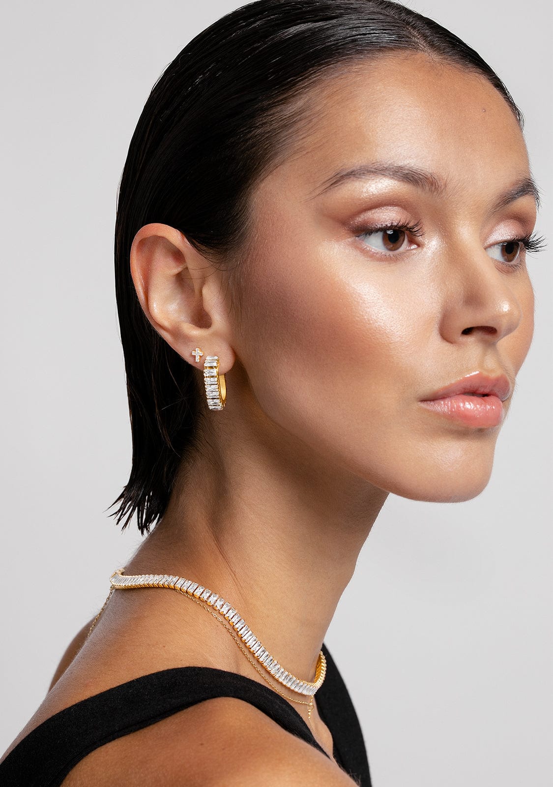 Ear Piercing Cross Gold