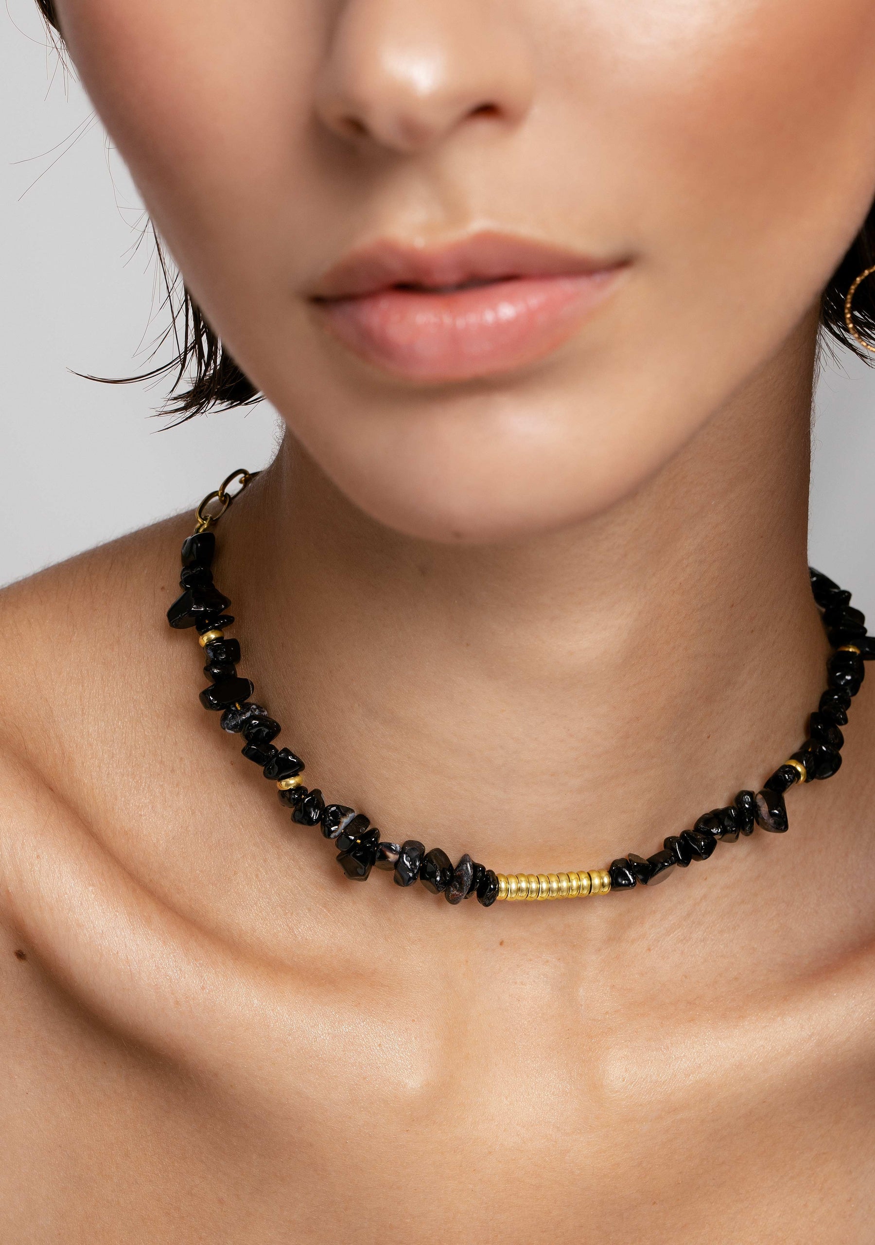 Ibiza Onix Necklace Gold