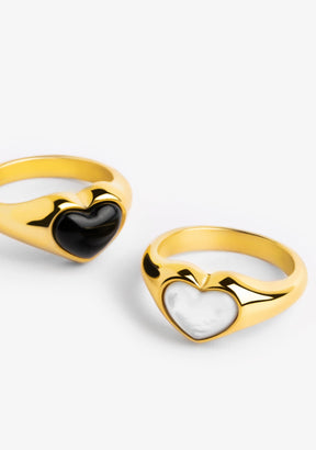 Cuore Nacre Ring Gold