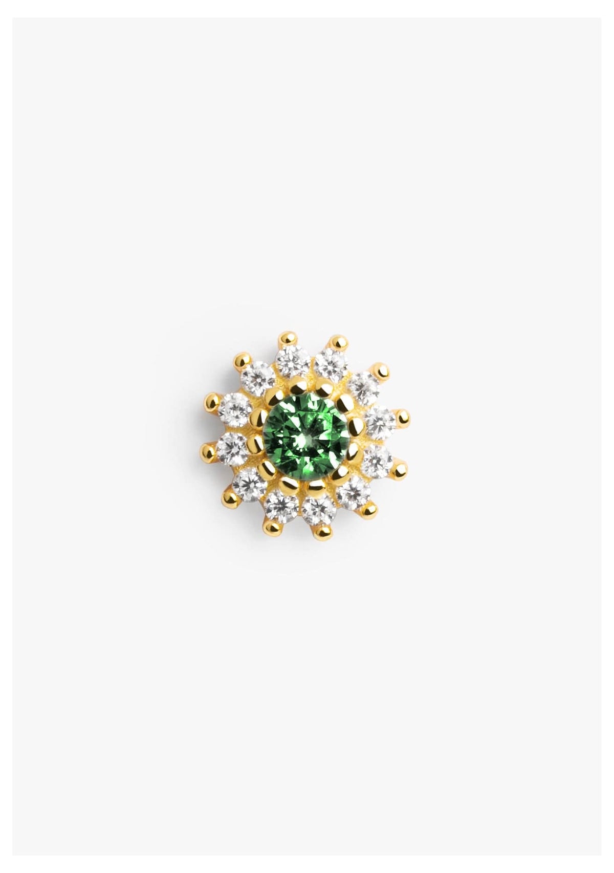 Piercing Lily Emerald Gold
