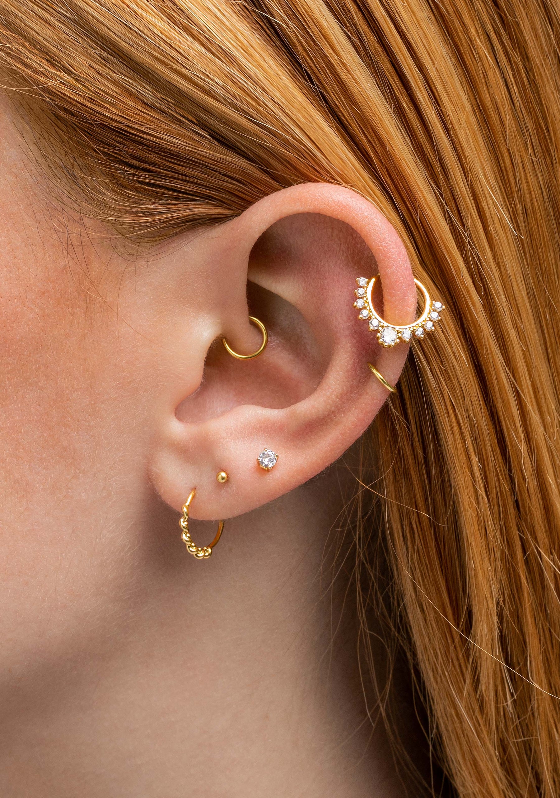 Anneau d'oreille Piercing Arcila Or