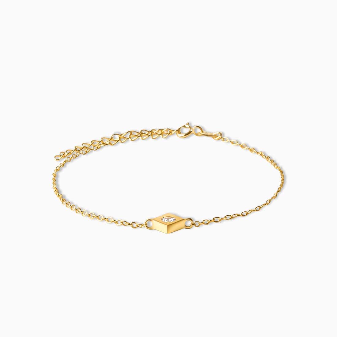 Bracelete Stella Gold Zircônia Branca