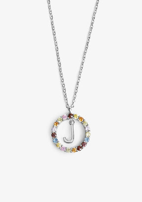 Collar Inicial Letra J Plata 