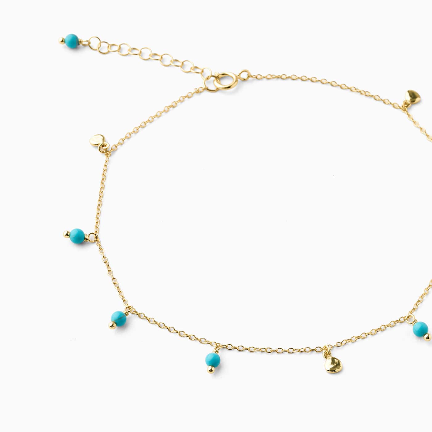 Anklet Turqueese Gold