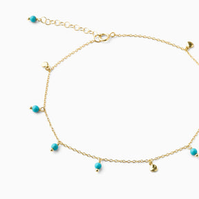 Anklet Turqueese Gold