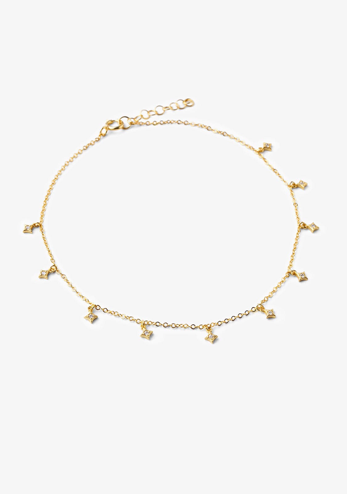 Anklet Rombes Multi Gold